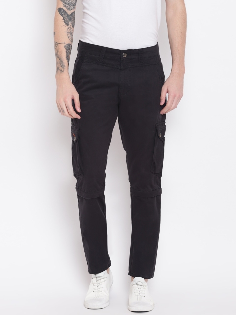 

Sports52 wear Men Black Relaxed Regular Fit Solid Cargos