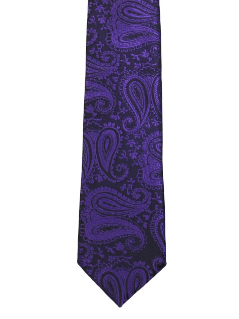 

Tossido Blue Woven Design Skinny Tie