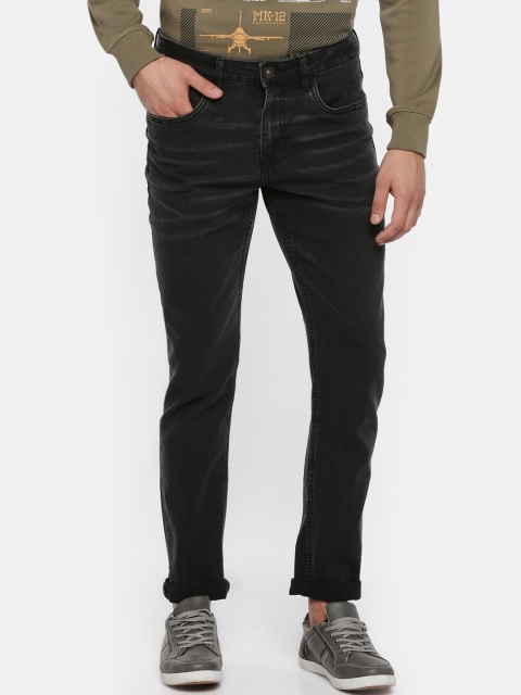 

SF JEANS by Pantaloons Men Black Slim Fit Mid-Rise Clean Look Stretchable Jeans