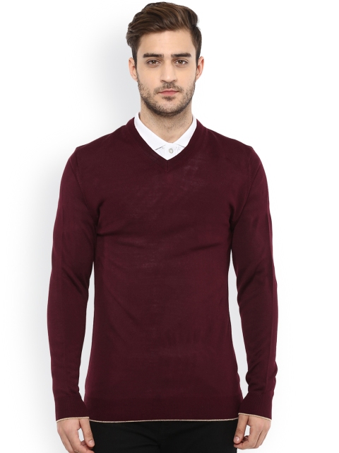 

Cayman Men Maroon Solid Pullover