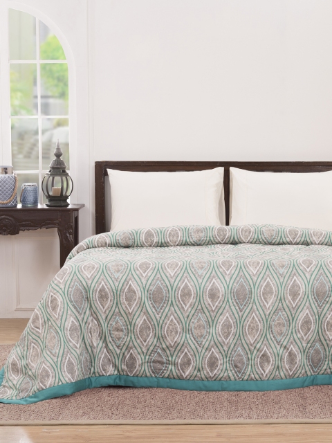 

MASPAR Green Abstract AC Room 120 GSM Double Bed Quilt