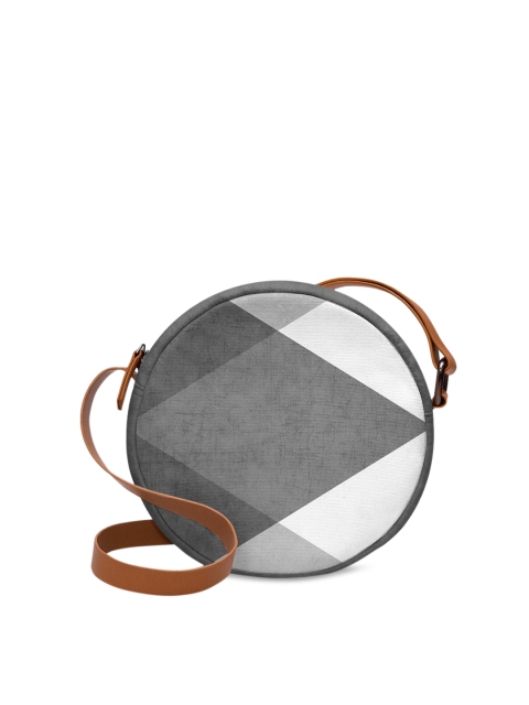 

DailyObjects Grey & White Printed Sling Bag