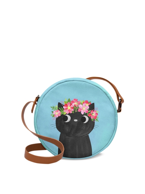 

DailyObjects Blue & Black Printed Sling Bag