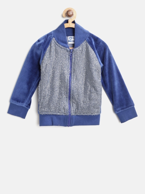 

612 league Girls Blue & Grey Sequinned Sweatshirt