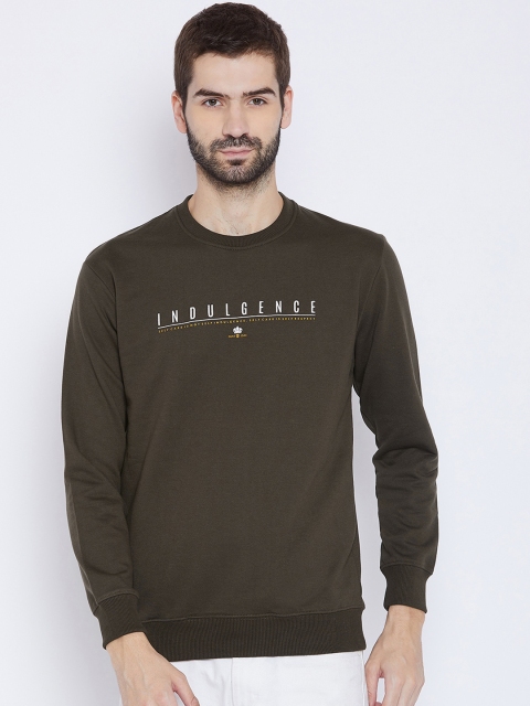 

Duke Men Green Printed Sweatshirt
