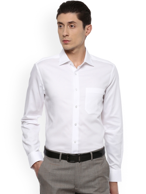 

Louis Philippe Men White Classic Regular Fit Self Design Formal Shirt