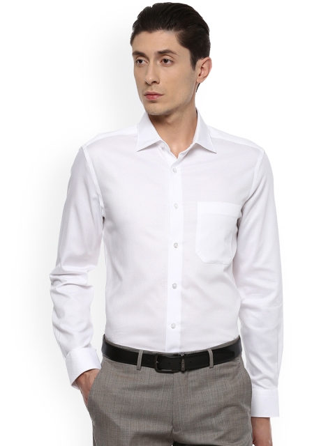 

Louis Philippe Men White Classic Regular Fit Self Design Formal Shirt