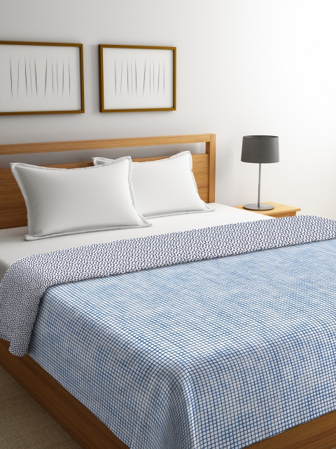 

Portico New York Blue Geometric AC Room 120 GSM Double Bed Comforter
