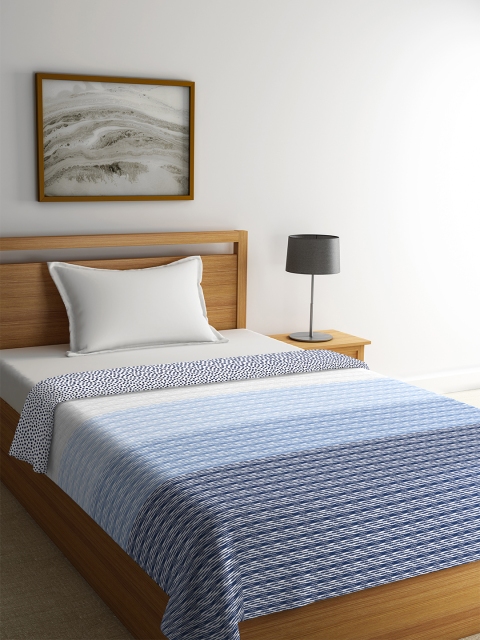 

Portico New York Blue Abstract AC Room 120 GSM Single Bed Comforter