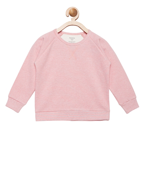 

berrytree Unisex Pink Striped Sweatshirt
