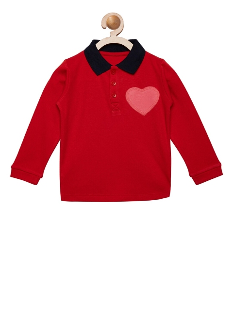 

berrytree Unisex Red Solid Polo Collar Sustainable Organic Cotton T-shirt