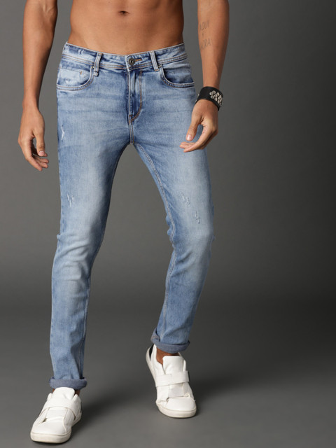 

Roadster Men Black Skinny Fit Mid-Rise Mildly Distressed Stretchable Jeans