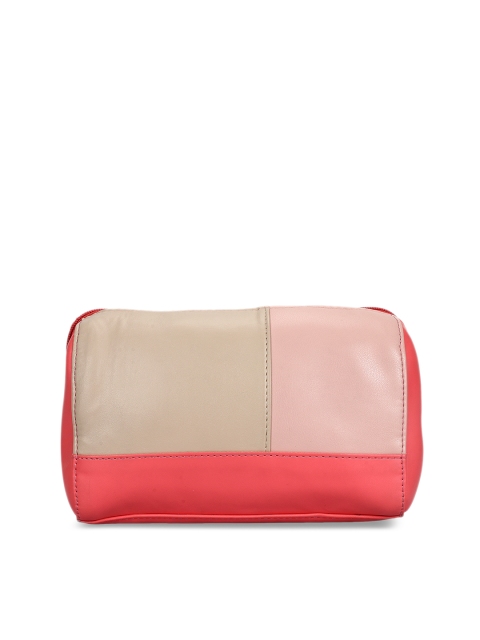 

Berrypeckers Pink & Gold-Toned Colourblocked Clutch