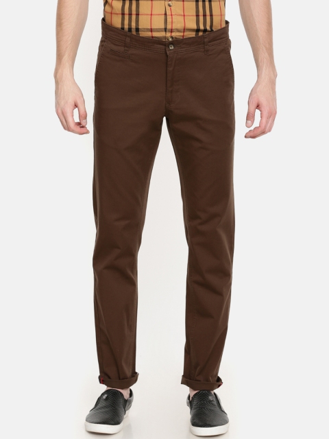 

Chennis Men Brown Slim Fit Solid Chinos