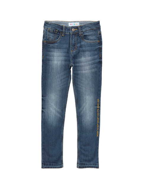 

POPPERS by Pantaloons Boys Blue Tapered Fit Mid-Rise Clean Look Jeans