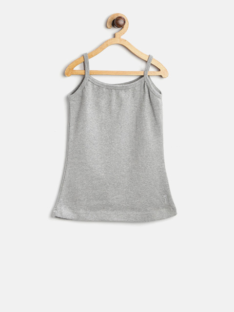 

Palm Tree Girls Grey Melange Solid Camisole 131260690377 C205