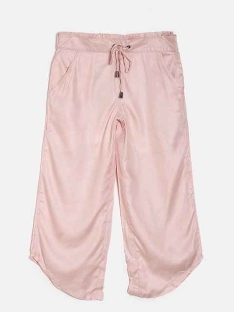 

Gini and Jony Girls Pink Regular Fit Solid Parallel Trousers