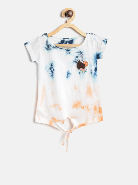 

Gini and Jony Girls White Dyed Pure Cotton Top