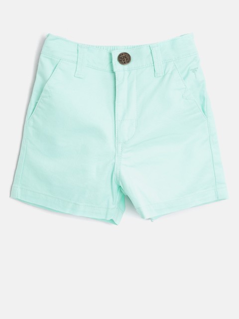 

Palm Tree Boys Blue Solid Regular Fit Shorts