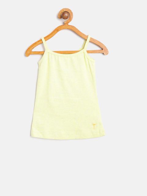 

Palm Tree Girls Yellow Solid Camisole 131260690377 C302