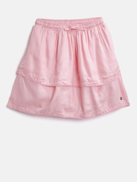 

Gini and Jony Girls Pink Layered A-Line Skirt