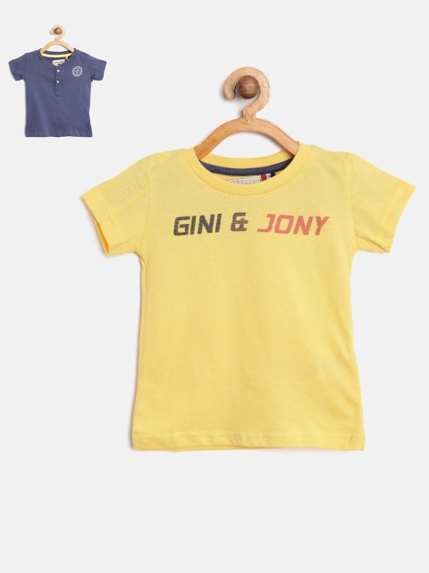 

Gini and Jony Boys Pack of 2 T-shirts, Yellow