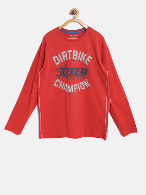 

Palm Tree Boys Red Printed Round Neck T-shirt