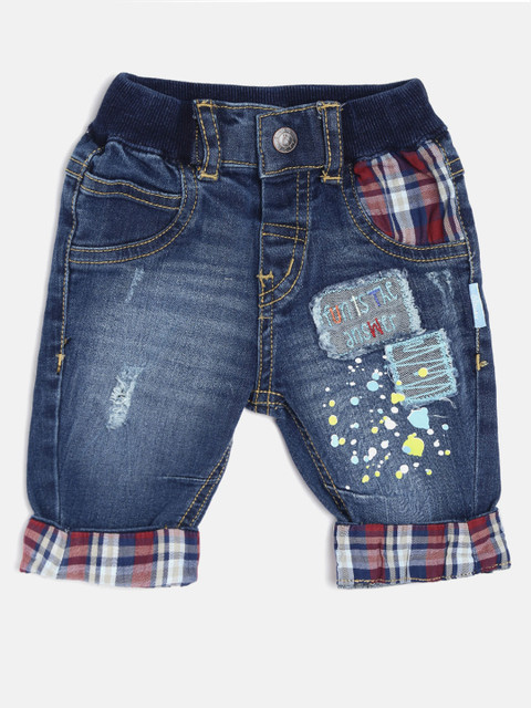 

Gini and Jony Boys Navy Blue Regular Fit Mid-Rise Clean Look Stretchable Jeans
