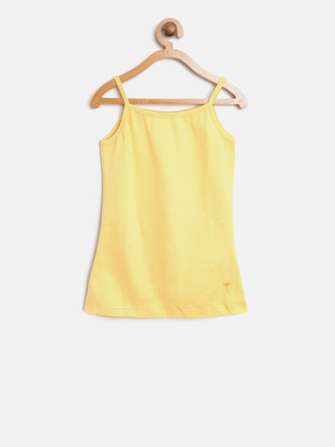 

Palm Tree Girls Yellow Solid Camisole 131260690377 C302