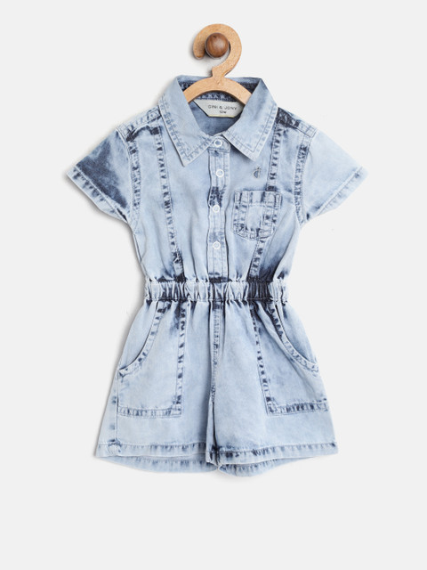 

Gini and Jony Blue Washed Denim Playsuit