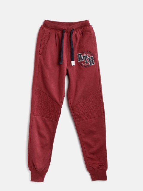 

Palm Tree Boys Maroon Solid Joggers