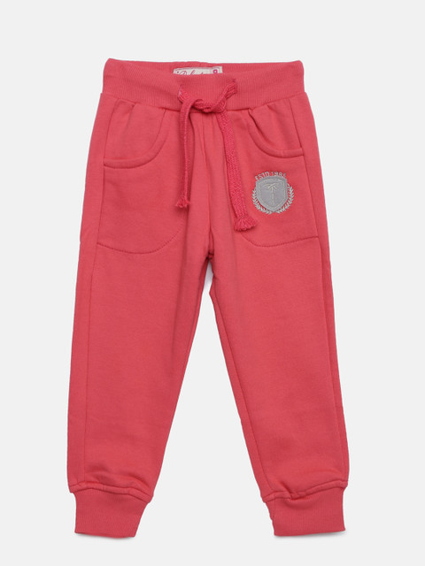

Gini and Jony Girls Red Solid Joggers