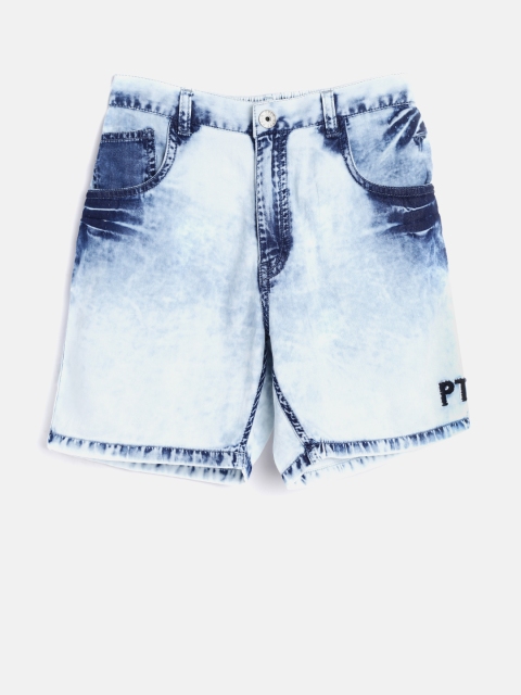 

Palm Tree Boys Blue Washed Regular Fit Denim Shorts
