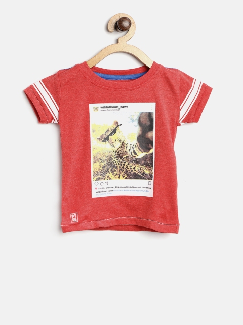 

Palm Tree Boys Red Printed Round Neck T-shirt