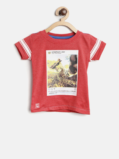 

Palm Tree Boys Red Printed Round Neck T-shirt