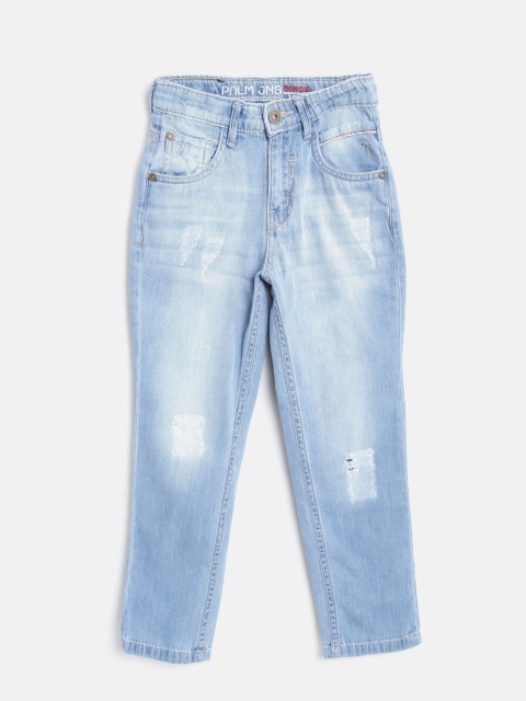 

Gini and Jony Boys Blue Regular Fit Mid-Rise Mildly Distressed Jeans
