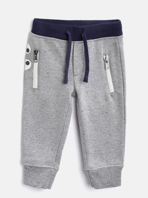 

United Colors of Benetton Boys Grey Melange Solid Joggers