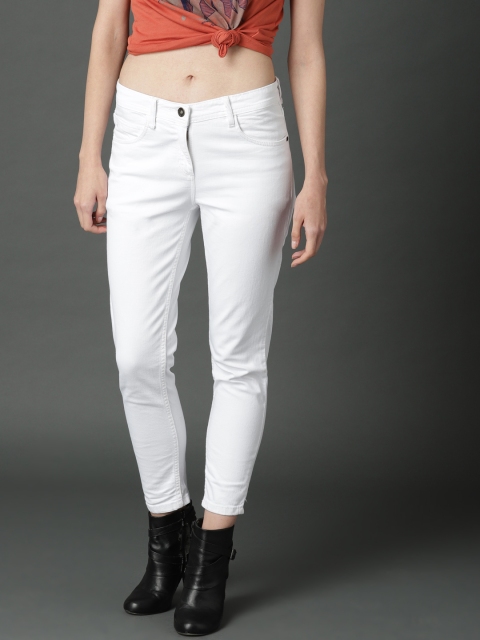 

Roadster Women White Skinny Fit Mid-Rise Clean Look Stretchable Jeans