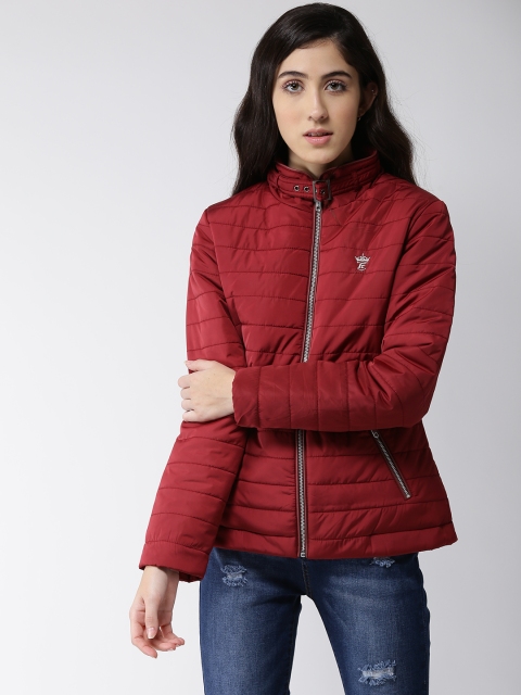 

Fort Collins Women Red Solid Padded Jacket