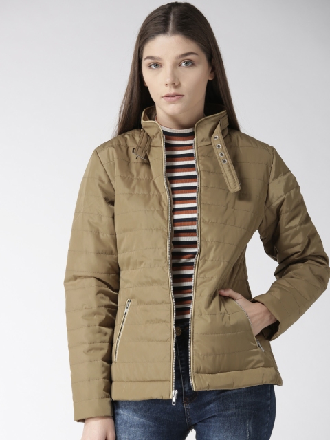 

Fort Collins Women Olive Green Solid Padded Jacket
