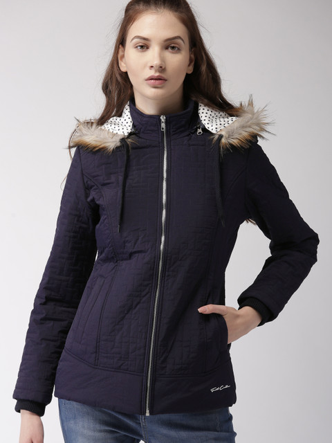 

Fort Collins Women Navy Blue Solid Parka