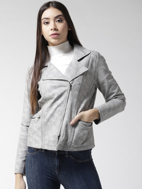 

Fort Collins Women Grey Solid Asymmetric Closure Tailored Jacket