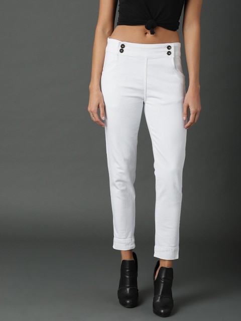 

Roadster Women White Skinny Fit High-Rise Clean Look Stretchable Jeans