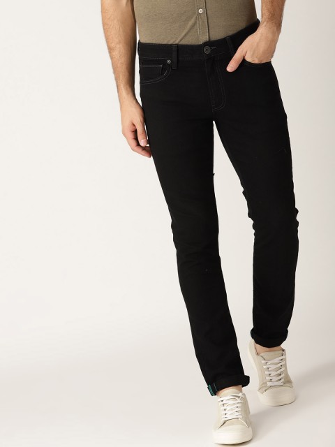 

United Colors of Benetton Men Black Skinny Fit Mid-Rise Clean Look Stretchable Jeans