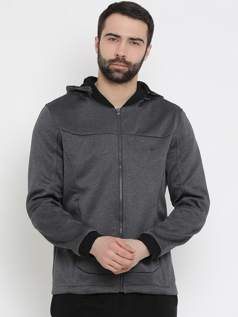 

United Colors of Benetton Men Grey Solid Sporty Jacket