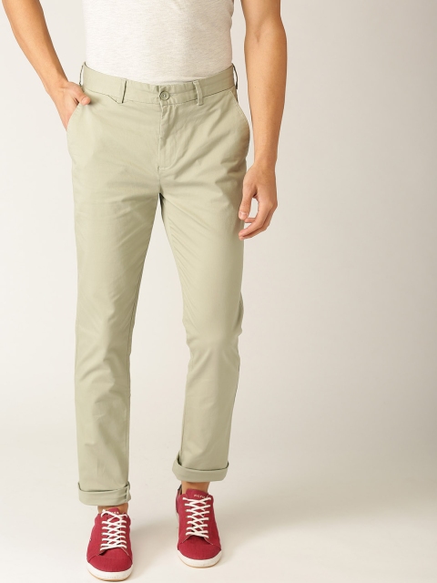 

United Colors of Benetton Men Grey Slim Fit Solid Regular Trousers