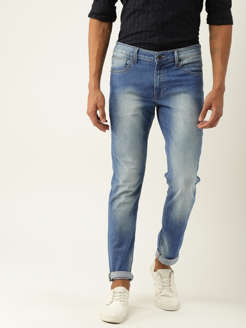 

United Colors of Benetton Men Blue Tailored Skinny Fit Mid-Rise Clean Look Jeans