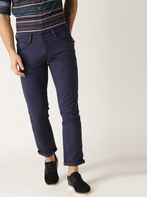 

United Colors of Benetton Men Navy Blue Skinny Fit Mid-Rise Clean Look Stretchable Jeans