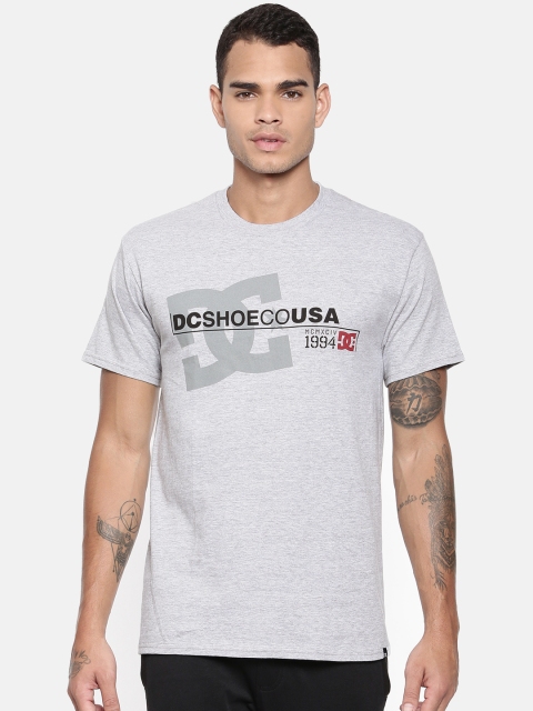 

DC Men Grey Printed Round Neck T-shirt