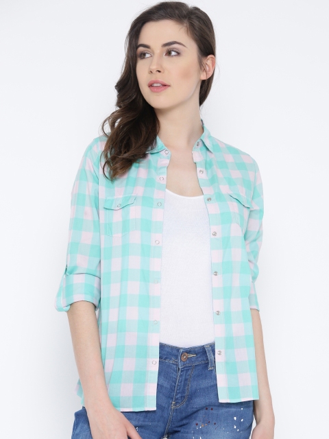 

U.S. Polo Assn. Women Blue & Pink Checked Shirt